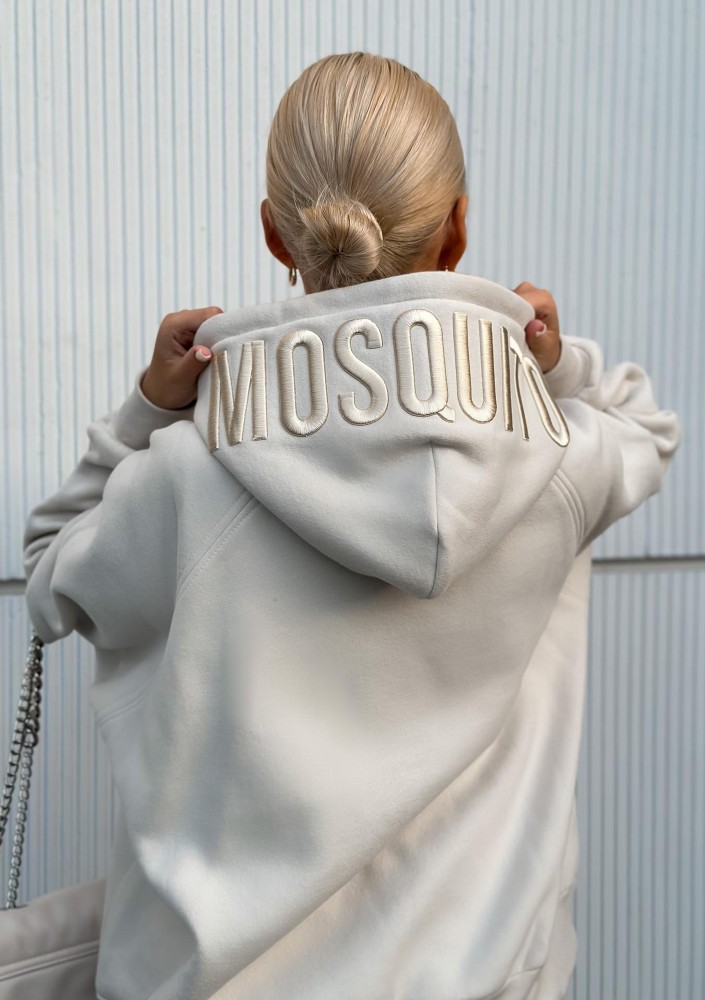 Mesh - Bluza kangurka oversize z dzianiny soft Coconut