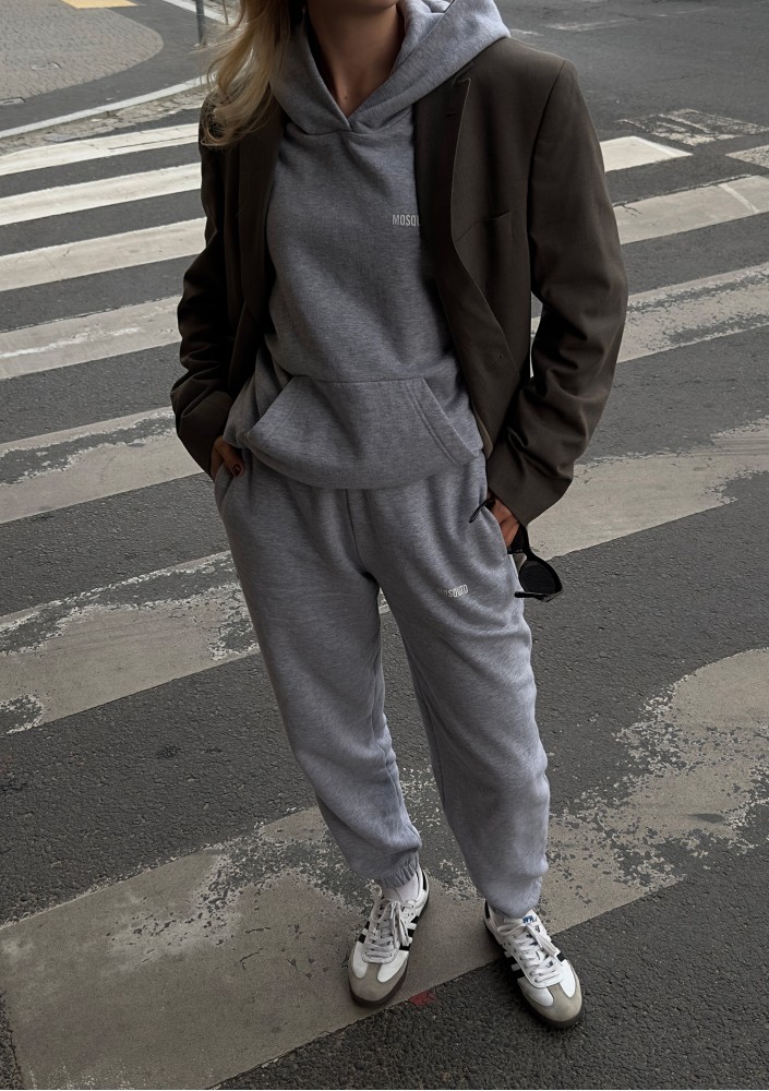 Pure - Bluza z kapturem Grey Melange