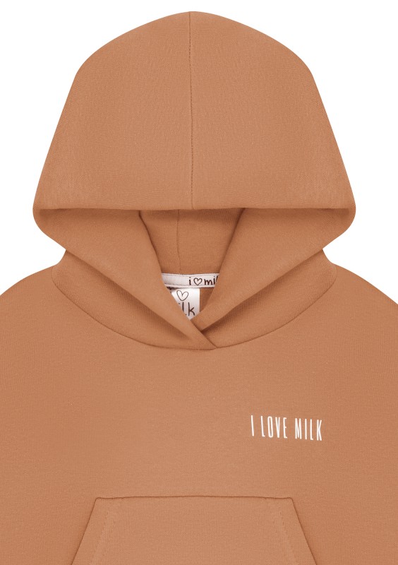 Pure - Bluza dziecięca z kapturem Dusty Orange