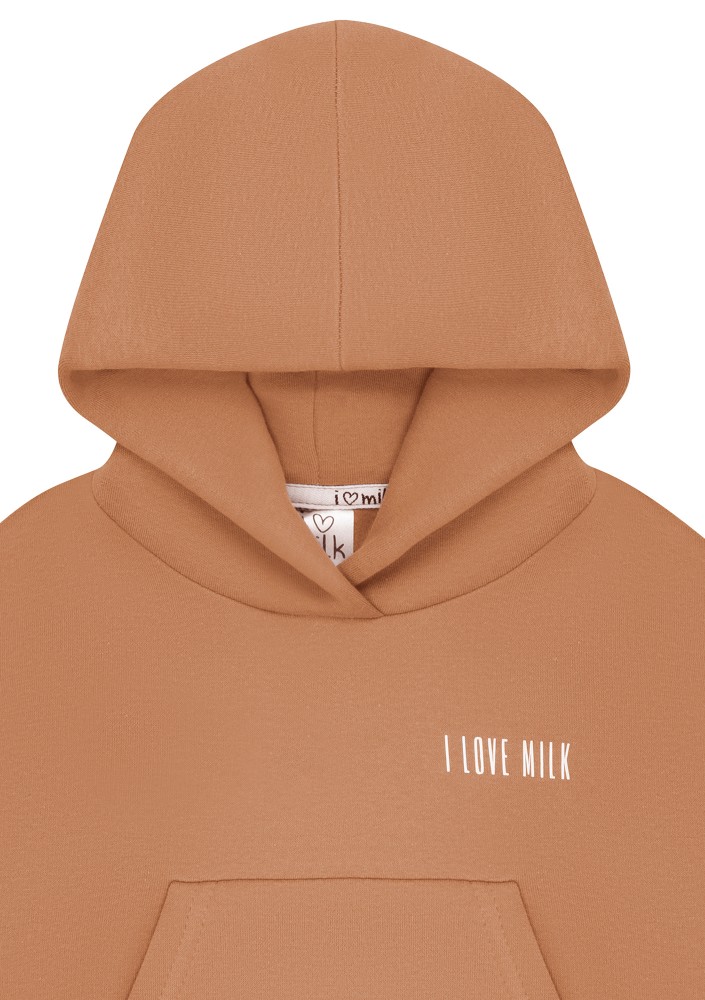 Pure - Bluza dziecięca z kapturem Dusty Orange