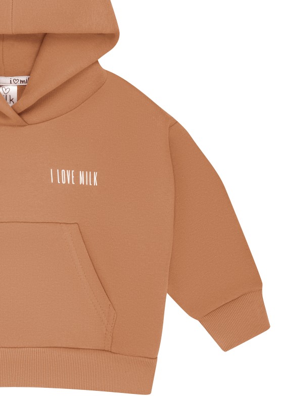 Pure - Bluza dziecięca z kapturem Dusty Orange