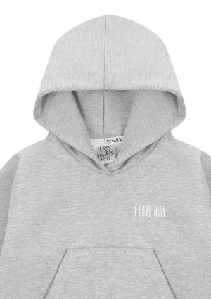 Pure - Bluza dziecięca z kapturem Grey Melange