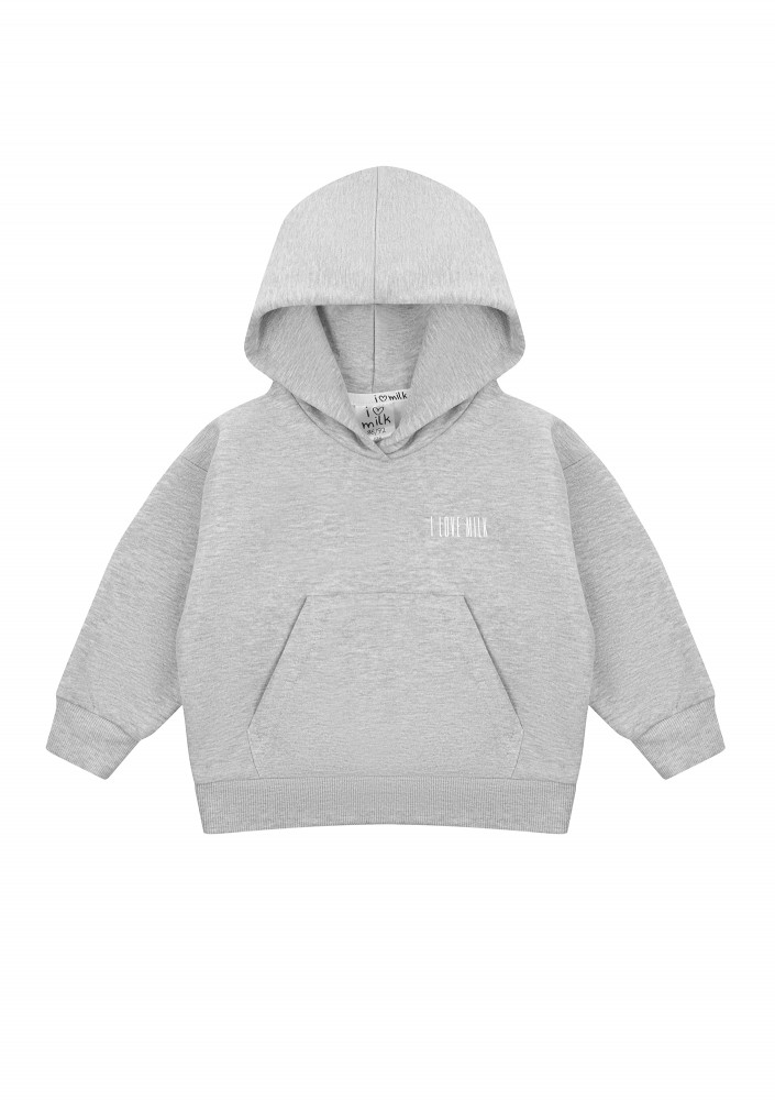 Pure - Grey melange kids hoodie