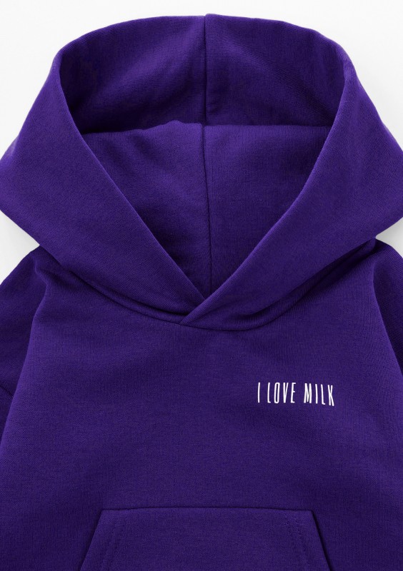 Pure - Deep purple kids hoodie
