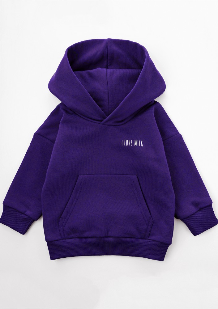 Pure - Deep purple kids hoodie