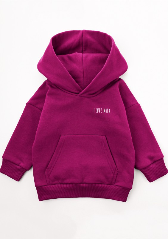 Pure - Blueberry pink kids hoodie