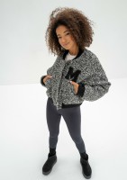 - Melange boucle jacket with a "M" logo