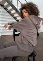 Hoody - Savannah tan brown oversize hoodie with an embroidered logo