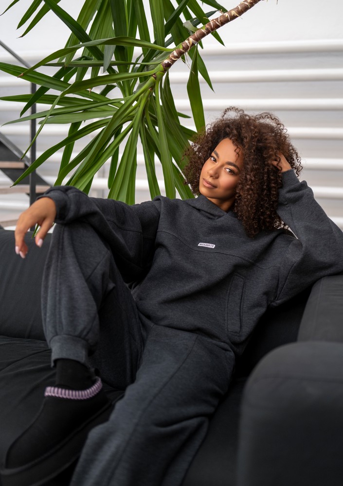 Camp - Dark melange hoodie