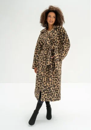 Blade - Leopard spots printed boucle coat
