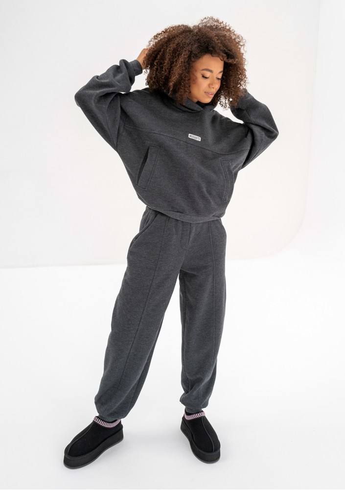 Camp - Dark melange hoodie