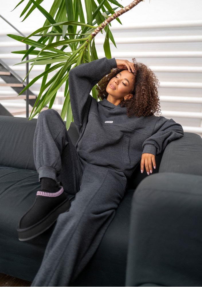 Camp - Dark melange hoodie