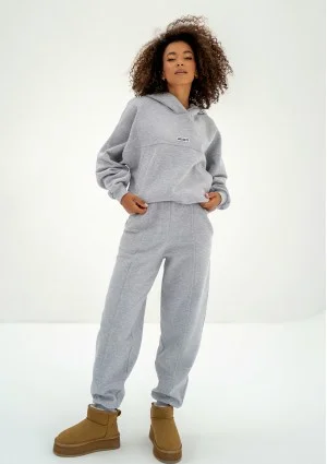 Camp - Bluza z kapturem i naszywką logo Grey Melange