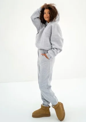 Camp - Bluza z kapturem i naszywką logo Grey Melange