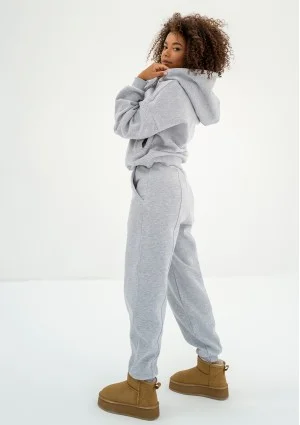 Camp - Bluza z kapturem i naszywką logo Grey Melange