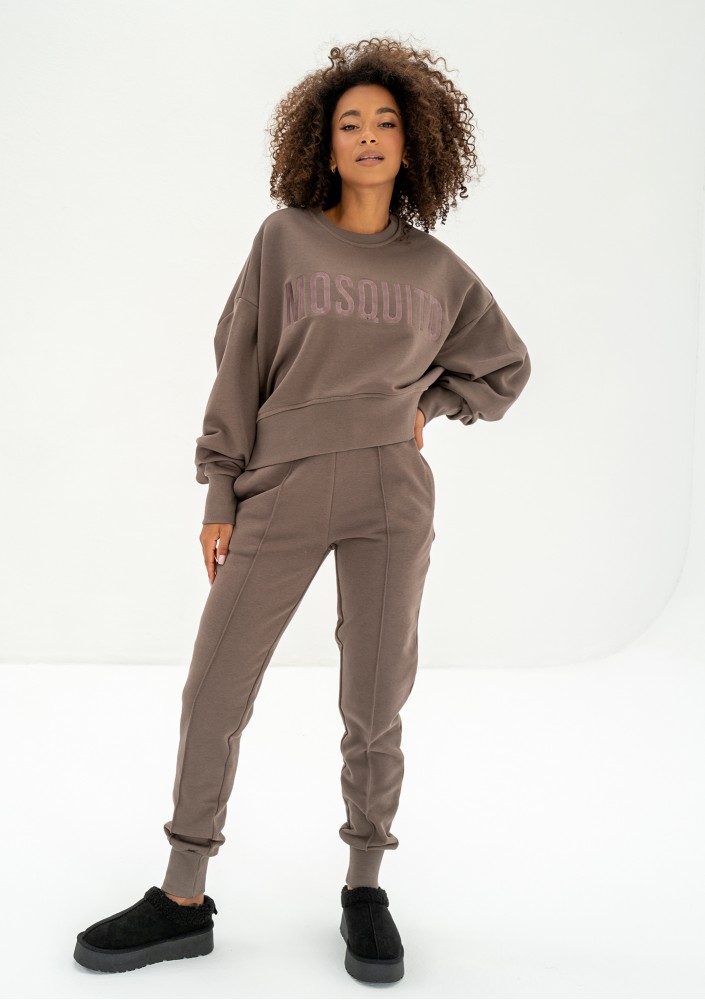 Shore Thin - Bluza z haftowanym logiem Savannah Tan