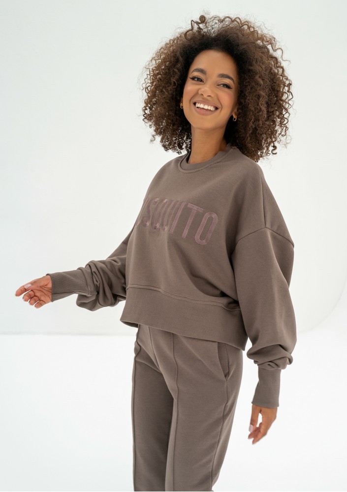 Shore Thin - Bluza z haftowanym logiem Savannah Tan