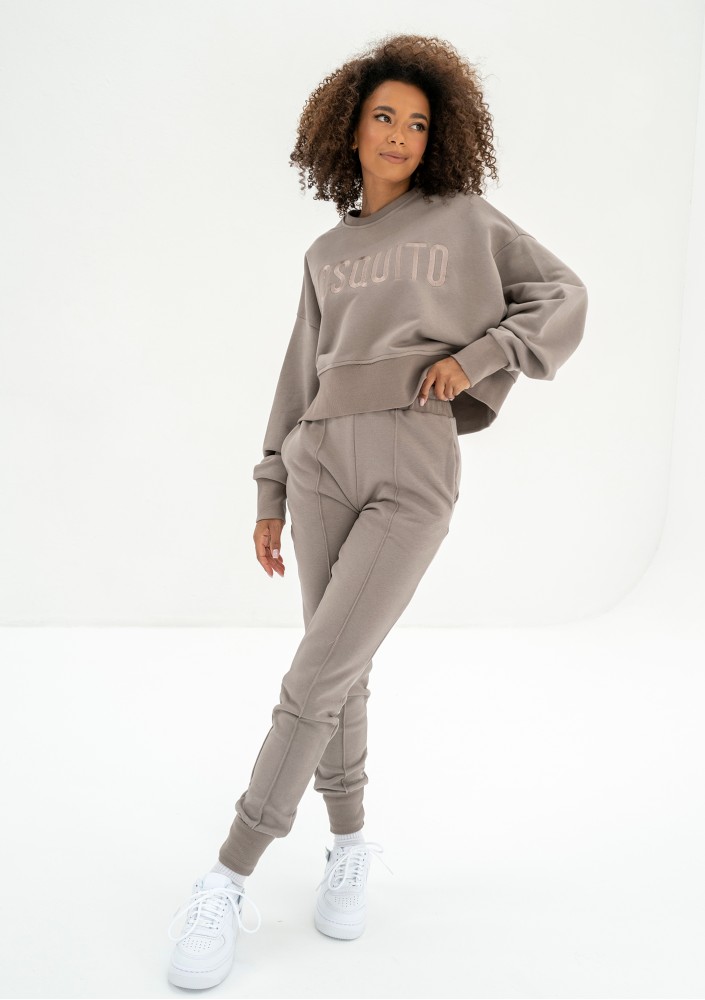 Shore Thin - Bluza z haftowanym logiem Simply Taupe