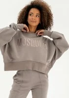 Shore Thin - Simply taupe sweatshirt with an embroidered logo