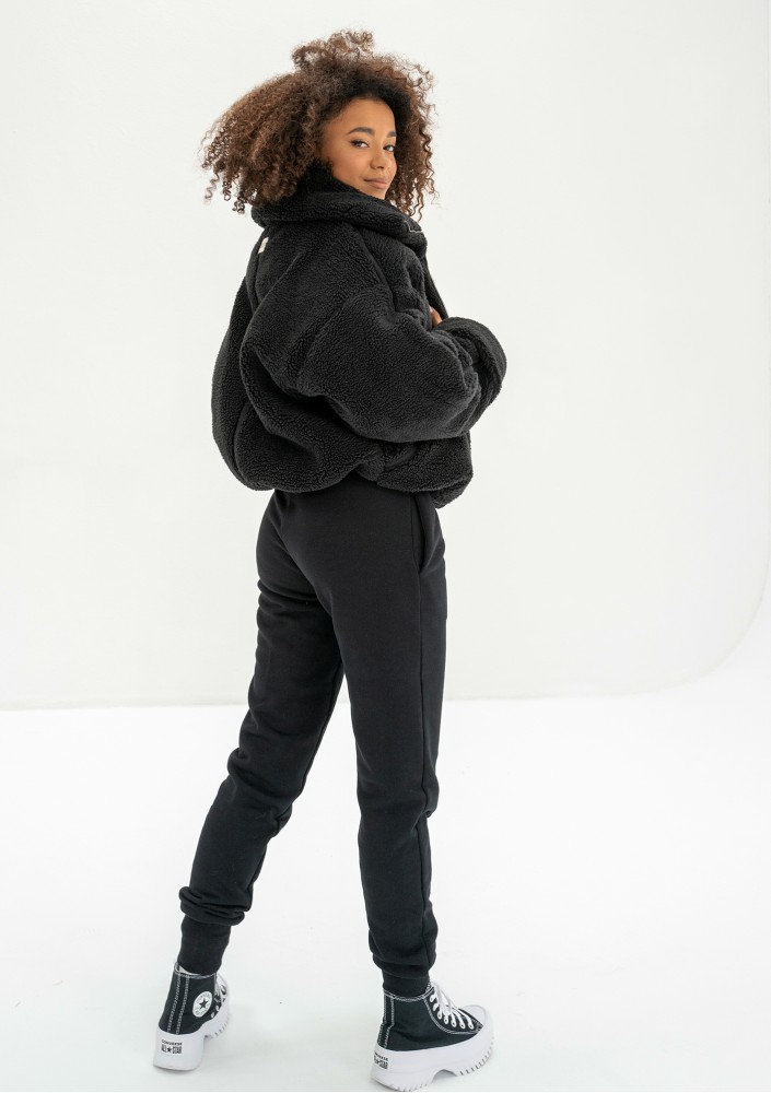 Uggy - Short black faux fur jacket