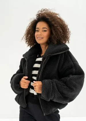 Uggy - Short black faux fur jacket