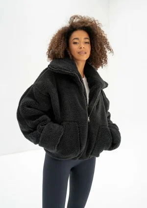 Uggy - Short black faux fur jacket