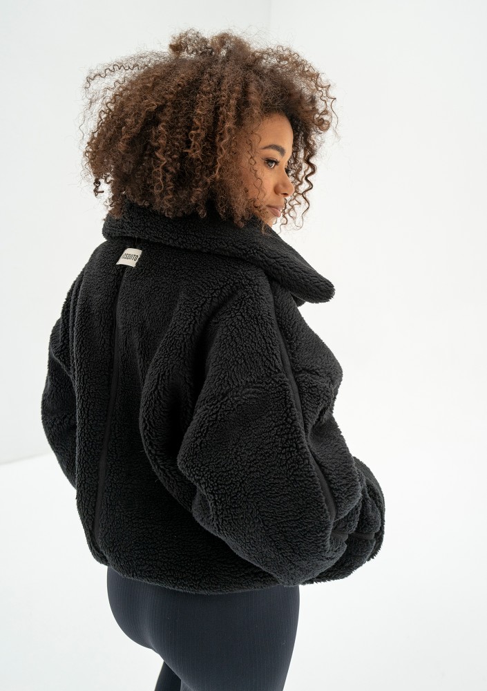 Uggy - Short black faux fur jacket