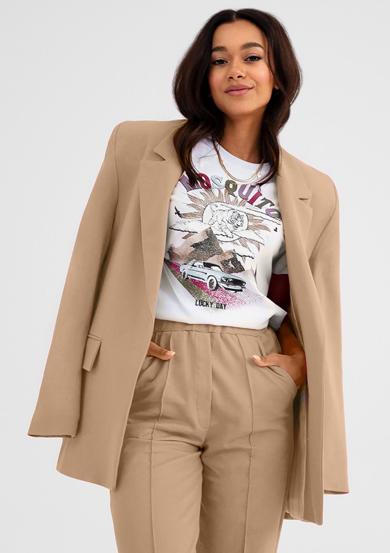 Zura - Beige oversize blazer