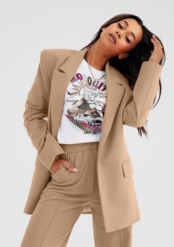 Zura - Beige oversize blazer