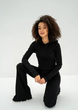 Clove - Black knitted trousers