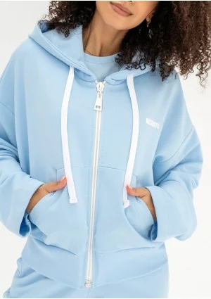 Bane - Baby blue oversize zipped hoodie