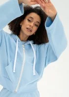 Bane - Baby blue oversize zipped hoodie