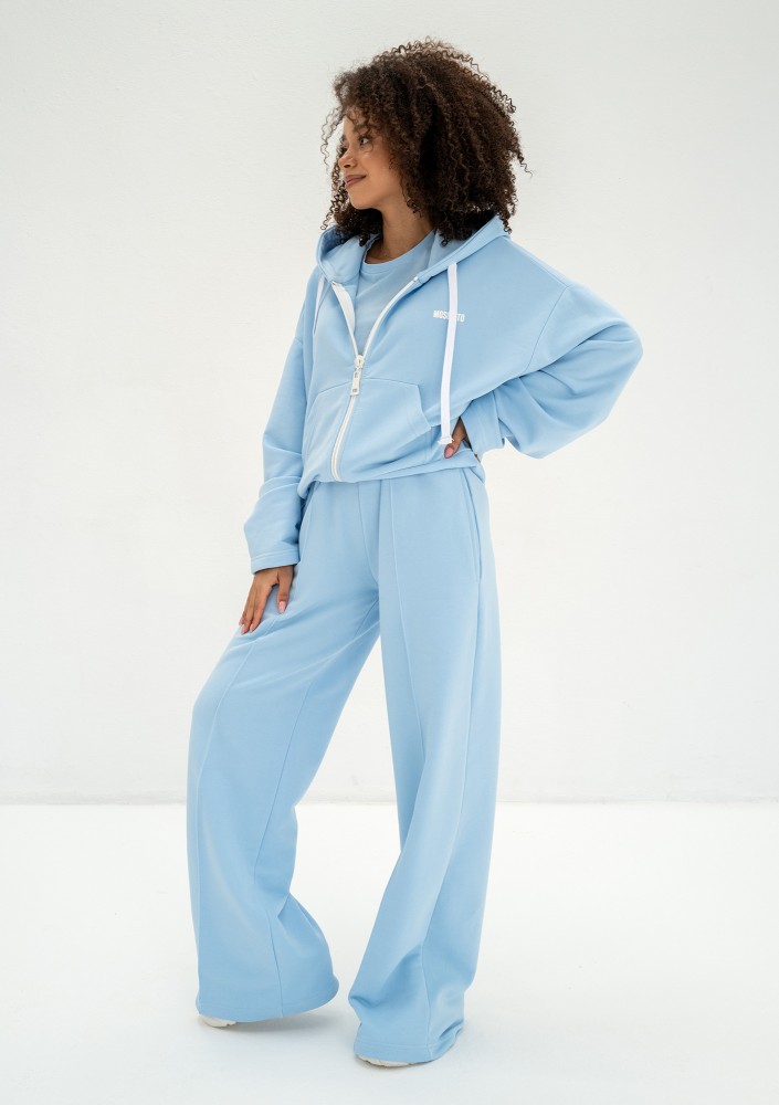 Bane - Rozpinana bluza oversize z kapturem Baby Blue