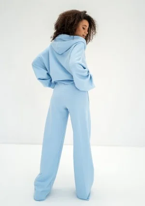 Bane - Rozpinana bluza oversize z kapturem Baby Blue