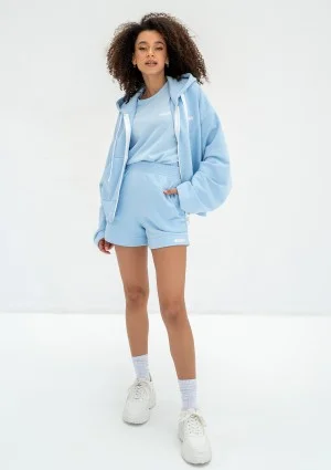 Bane - Rozpinana bluza oversize z kapturem Baby Blue