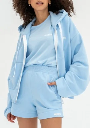 Bane - Rozpinana bluza oversize z kapturem Baby Blue