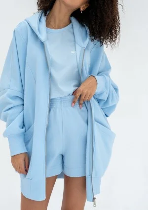 Amala - Baby blue oversize zipped hoodie