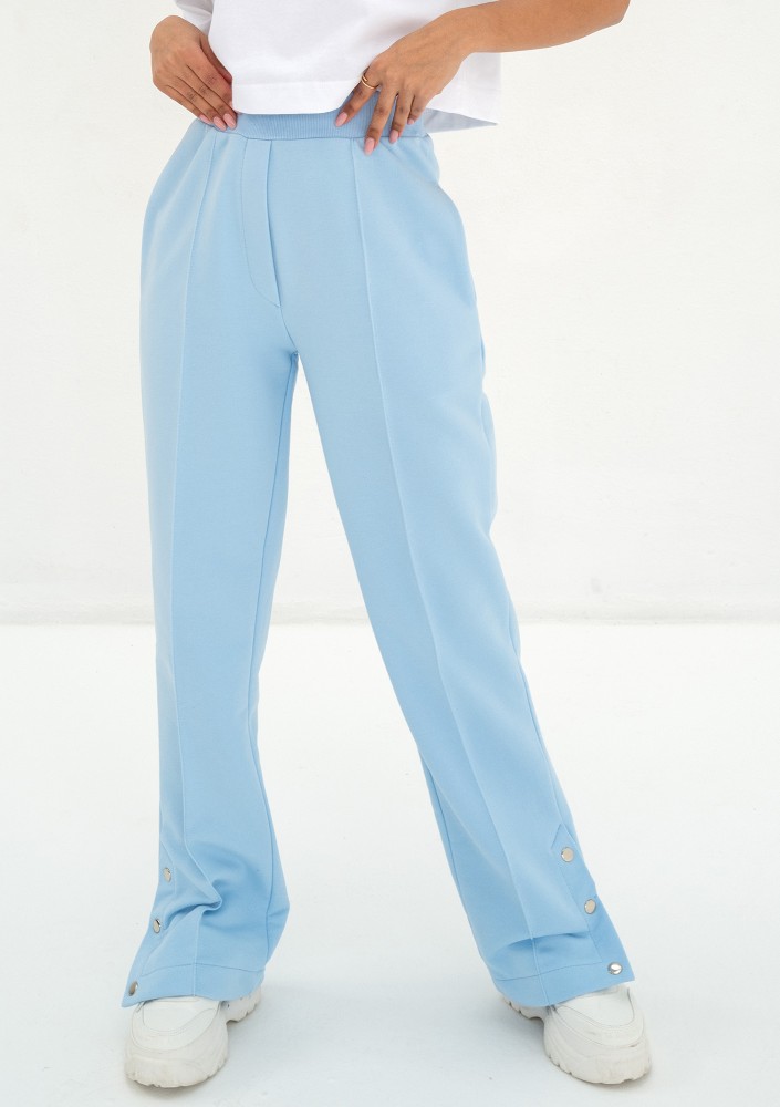 Club - Baby blue snap-buttoned sweatpants