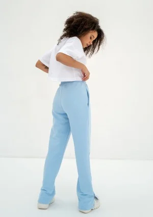 Club - Baby blue snap-buttoned sweatpants