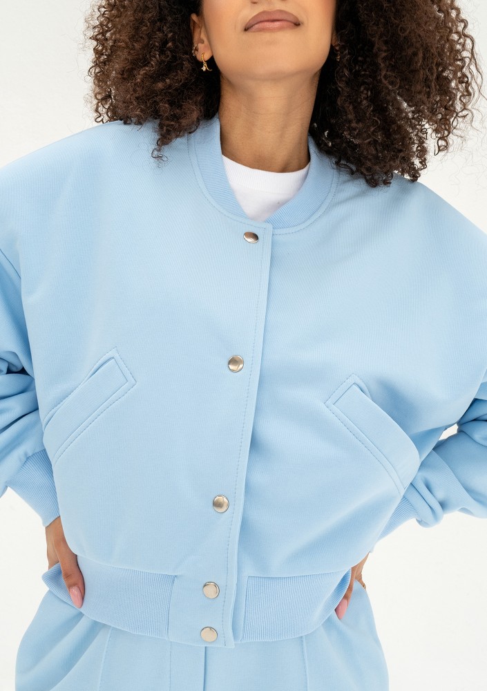 Club - Bawełniana bluza typu bomber Baby Blue