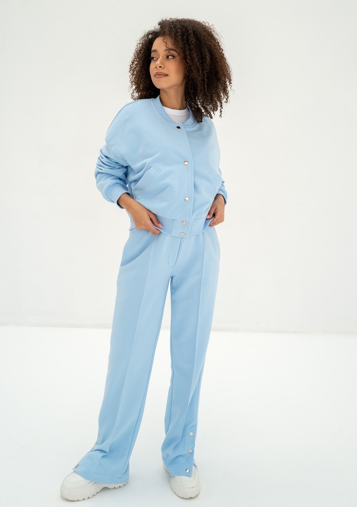 Club - Bawełniana bluza typu bomber Baby Blue