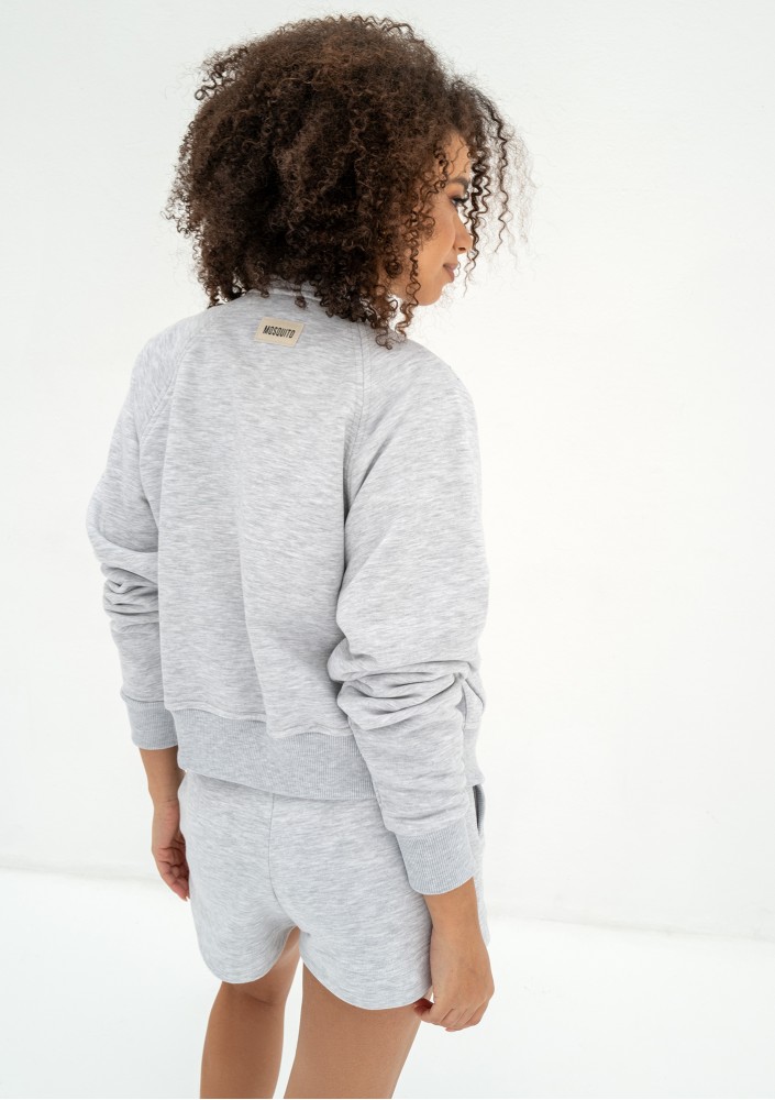 Clary - Light melange sweatshirt cardigan