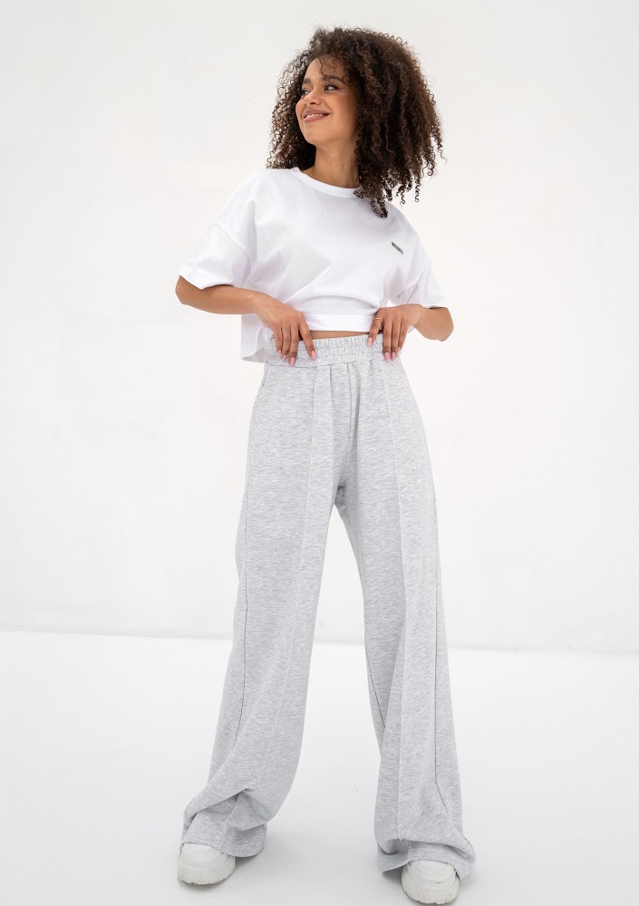 Costa - Light melange wide sweatpants