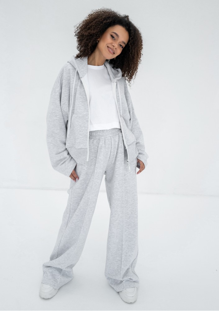 Costa - Light melange wide sweatpants