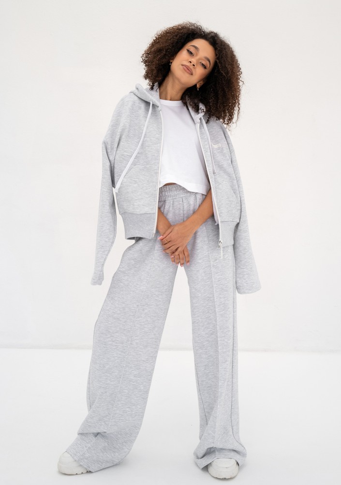 Bane - Rozpinana bluza oversize z kapturem Light Melange