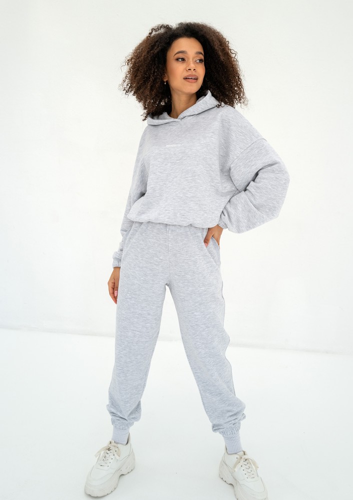 Icon - Bluza z kapturem i ściągaczem Light Melange