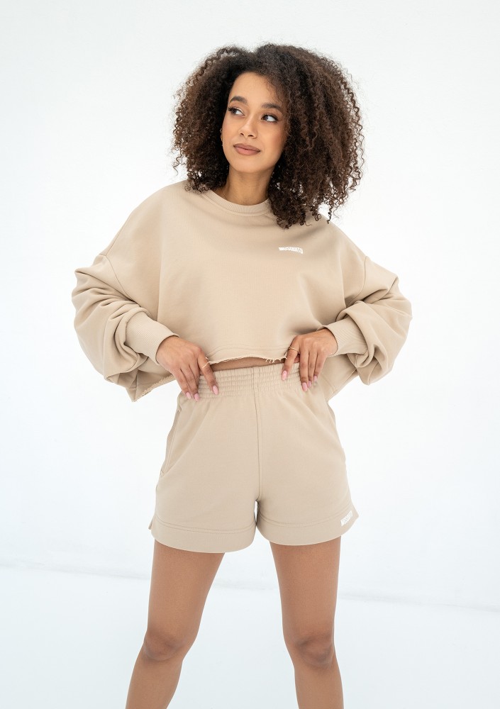 Shore Crop - Bluza oversize Sand Beige