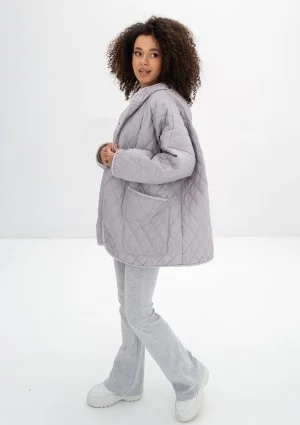 Madden - Grey quilted oversized jacket