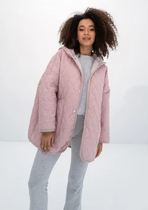 Madden - Powder pink quilted oversized jacket