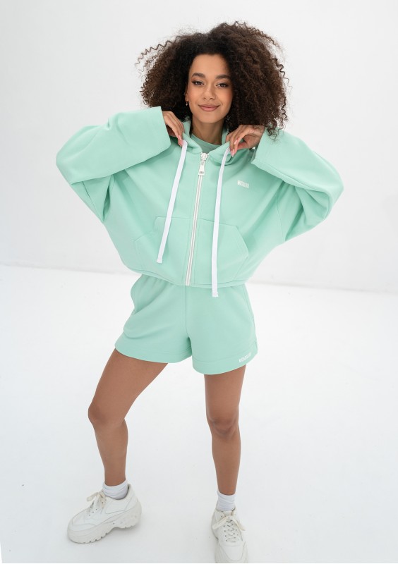 Bane - Rozpinana bluza oversize z kapturem Fresh Mint